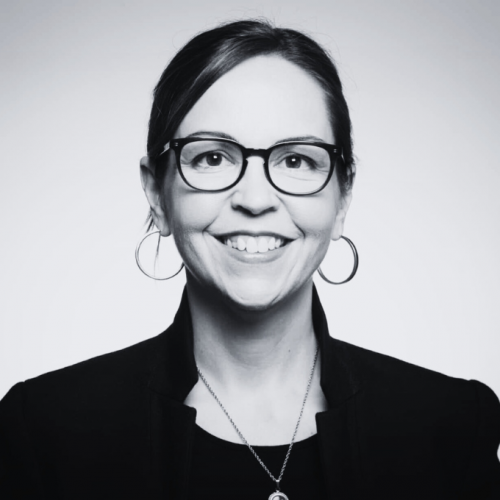 Black and white photograph of Professor Shannon Vallor