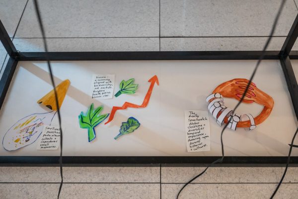 Image of artworks from the Tipping Point exhibition. Credit Chris Scott.